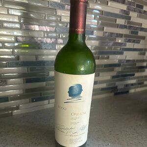 2000 Empty Opus One wine bottle